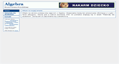 Desktop Screenshot of algebra.rezolwenta.eu.org